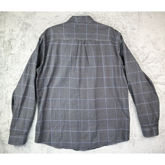 Eddie Bauer Flannel Gray Plaid Shirt 100% Cotton Button Up Men's Size TXL - Picture 3 of 7